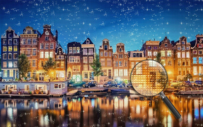 Amsterdam in der Nacht Diamond Painting