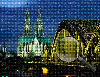 Kölner Dom und Brücke Diamond Painting