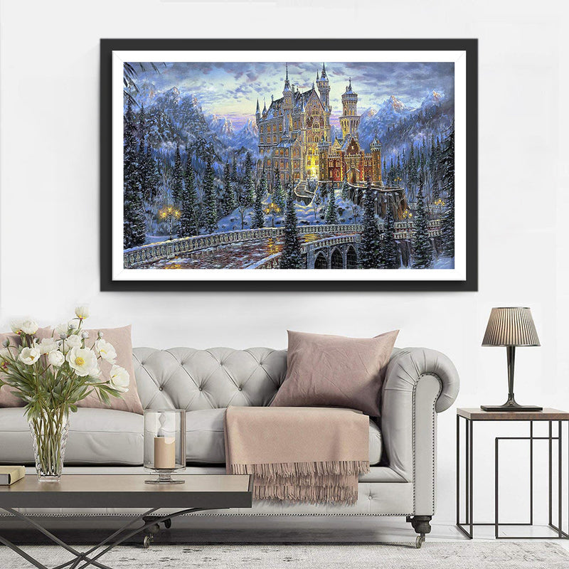 Neuschwanstein im Winter Diamond Painting