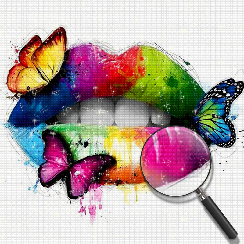 Schmetterlinge auf den Lippen Diamond Painting