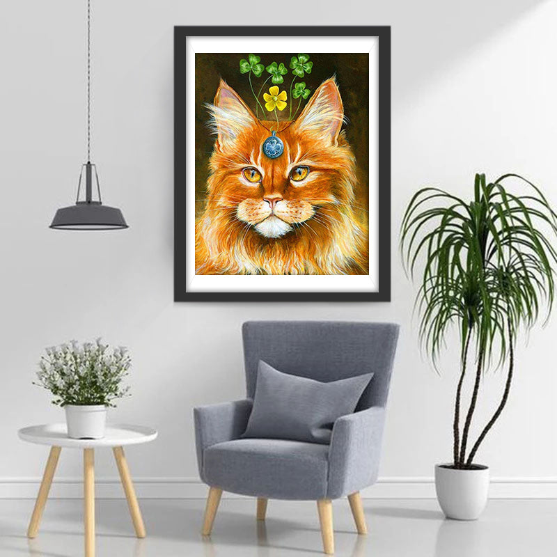 Katze und Klee Diamond Painting