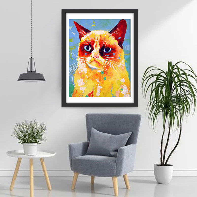 Traurige Katze Diamond Painting