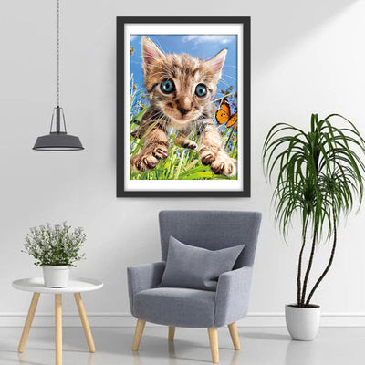 Katze Schmetterling Diamond Painting