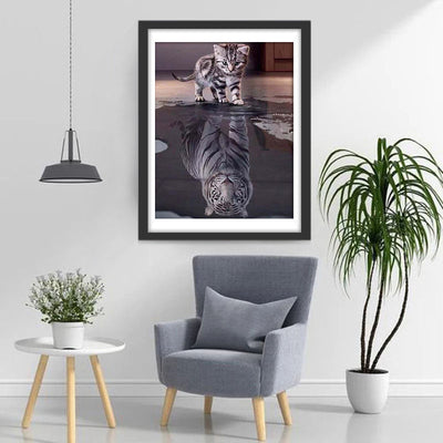 Katze und Tiger Diamond Painting