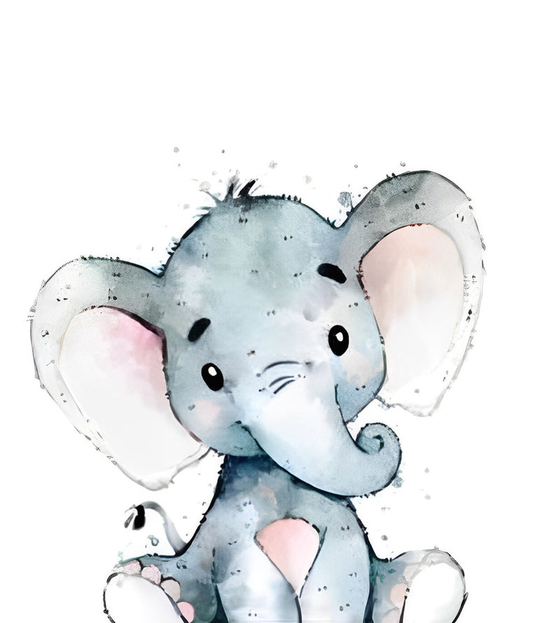 Sitzender Cartoon-Elefant Diamond Painting