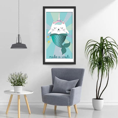 Katze Einhorn Meerjungfrau Diamond Painting