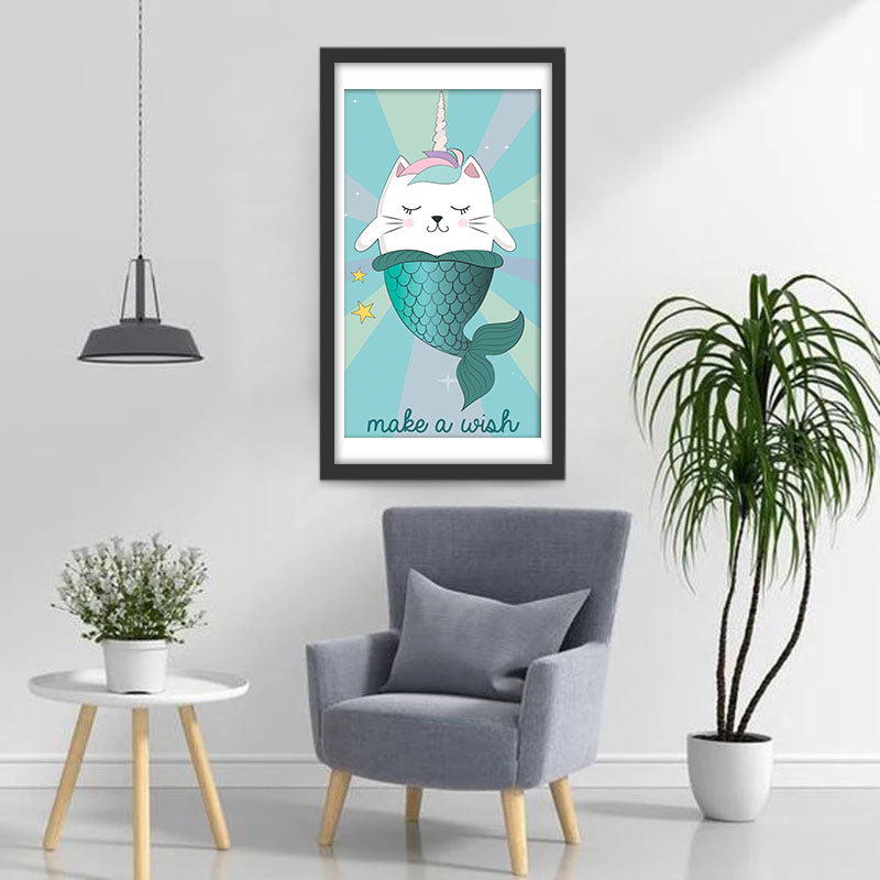 Katze Einhorn Meerjungfrau Diamond Painting