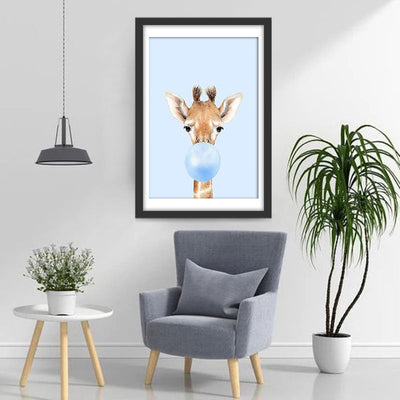 Ballon blasende Giraffe Diamond Painting