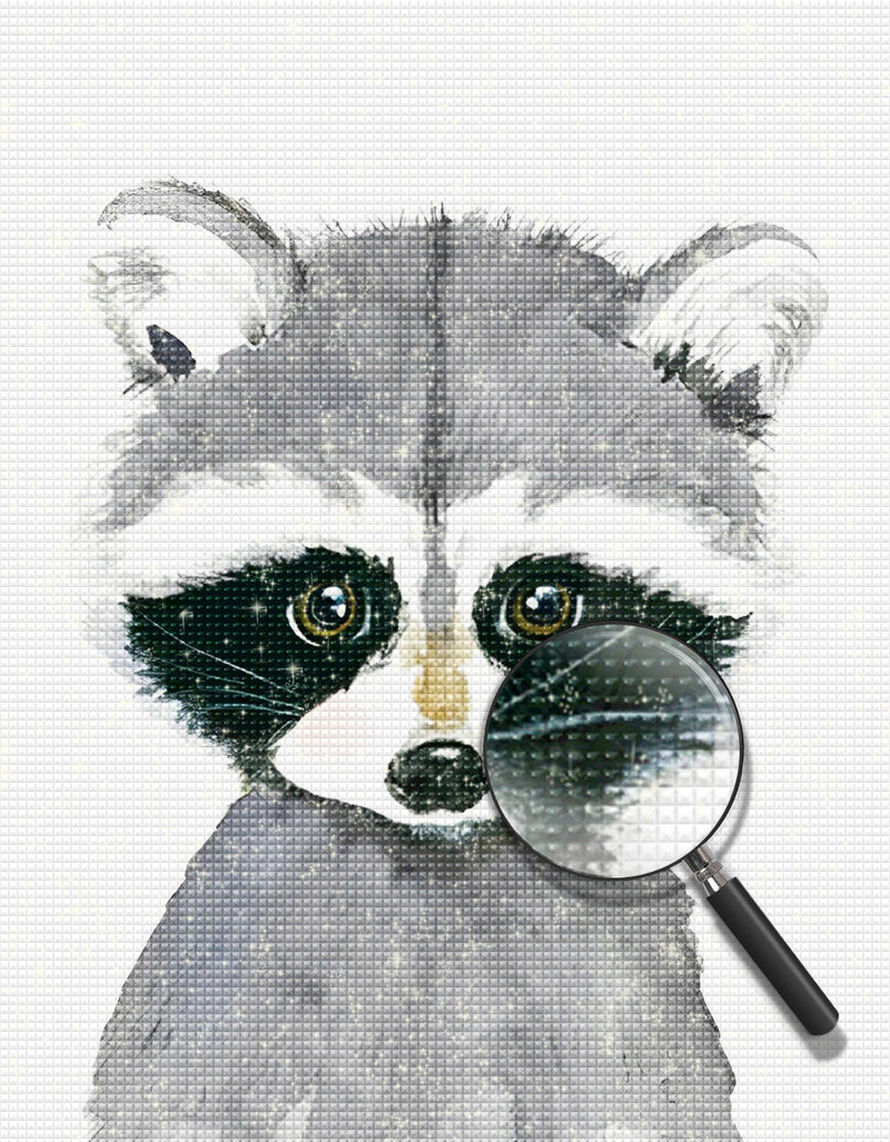 Cartoon Waschbär Diamond Painting