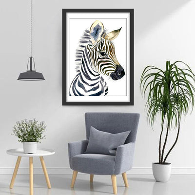 Schwarz-weißes Zebra Diamond Painting