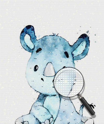 Cartoon Nashorn Diamond Painting