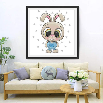 Graues Cartoon-Kaninchen Diamond Painting