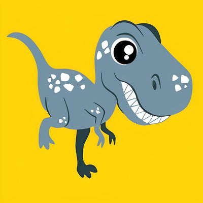 Cartoon grauer Tyrannosaurus Diamond Painting