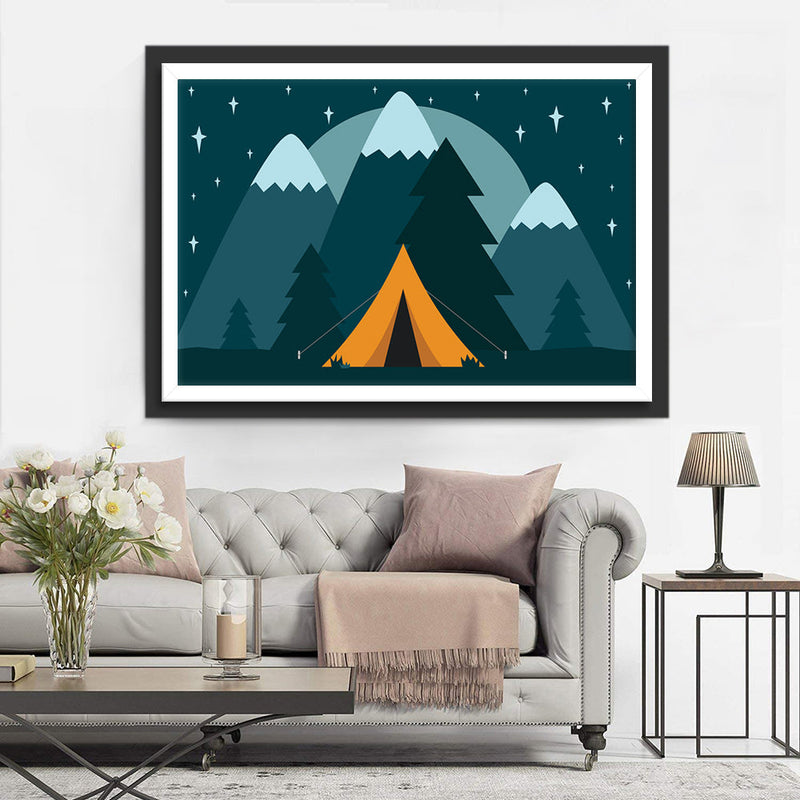 Nacht Camping Diamond Painting Für Kinder