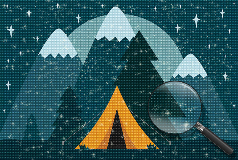 Nacht Camping Diamond Painting Für Kinder