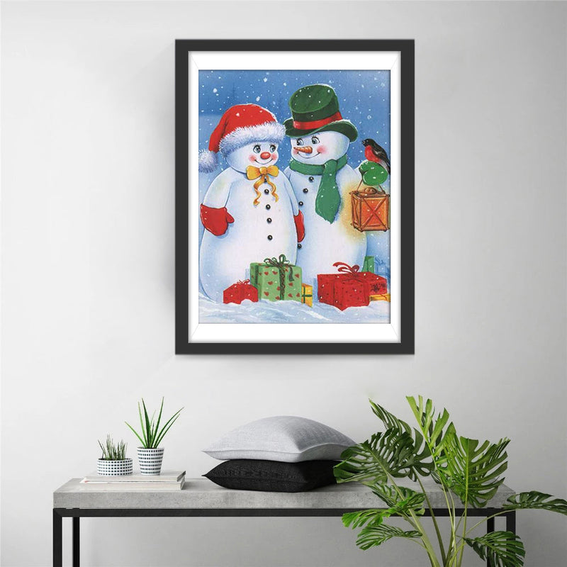 Schneemann Weihnachtsgeschenke Diamond Painting