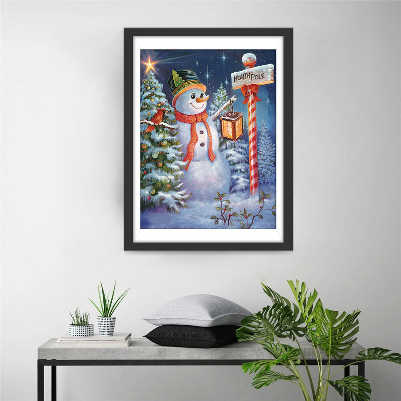 Schneemann Weihnachten Diamond Painting