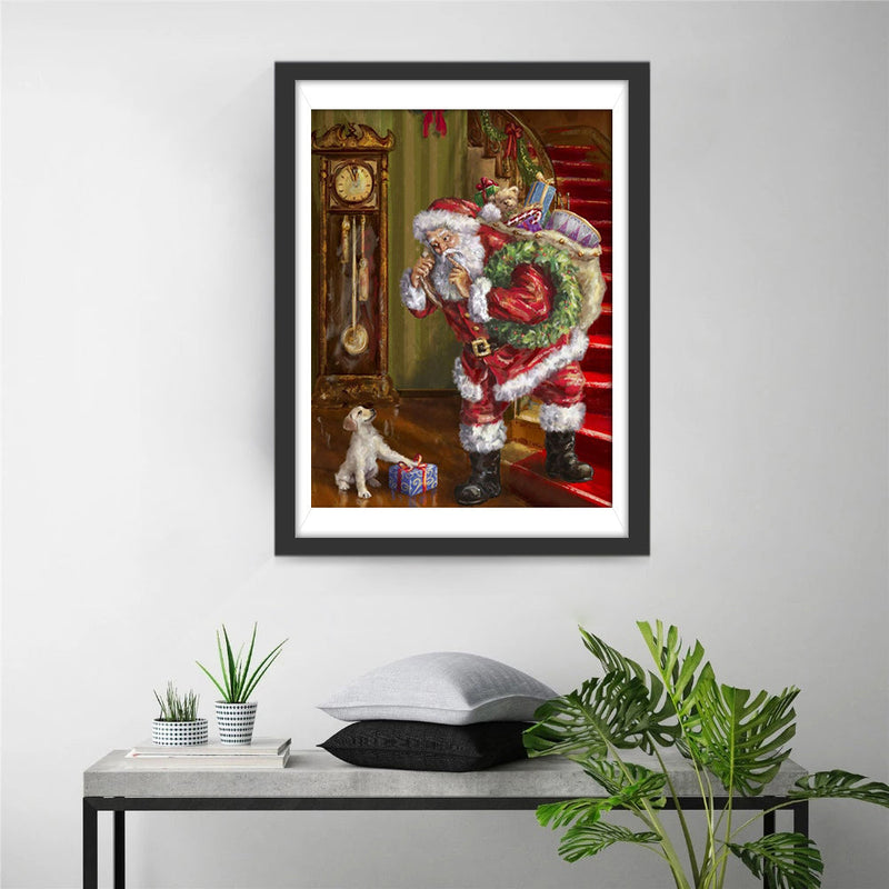 Weihnachtsmann mit Geschenken Diamond Painting