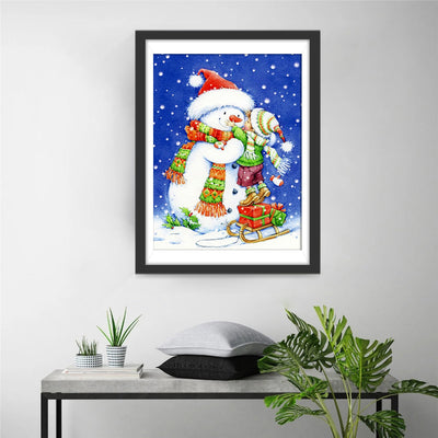 Kind Schneemann Diamond Painting