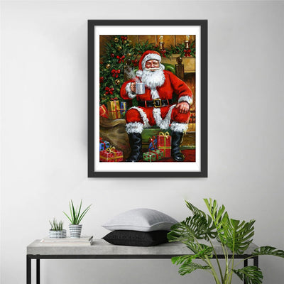 Weihnachtsmann mit Tee Diamond Painting