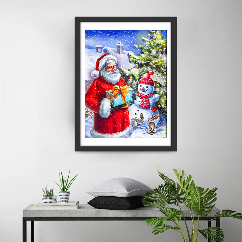 Weihnachtsmann mit Geschenken Diamond Painting