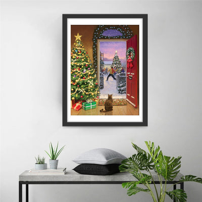 Weihnachten Katze Diamond Painting