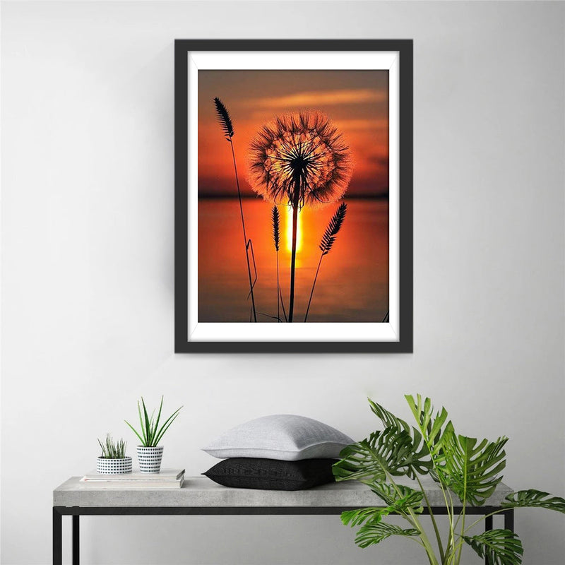 Pusteblume Sonnenuntergang Diamond Painting