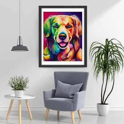 Lächelnder Hund Diamond Painting