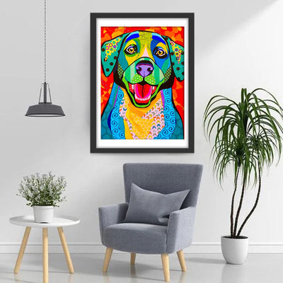 Lachender Hund Diamond Painting