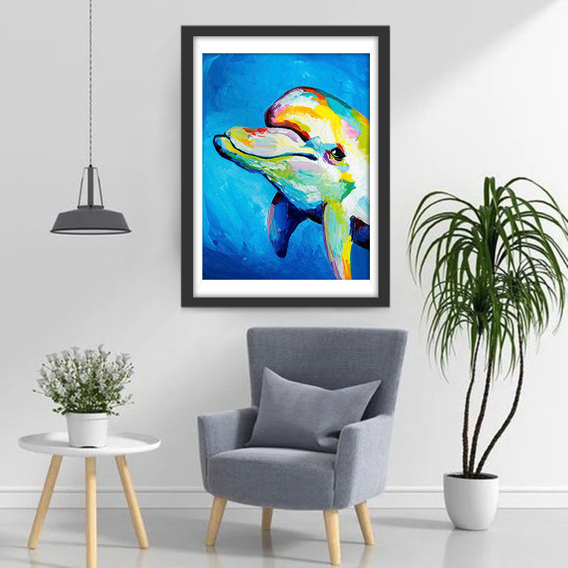 Lächelnder Delphin Diamond Painting