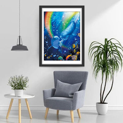 Delfine Fische Regenbogen Diamond Painting