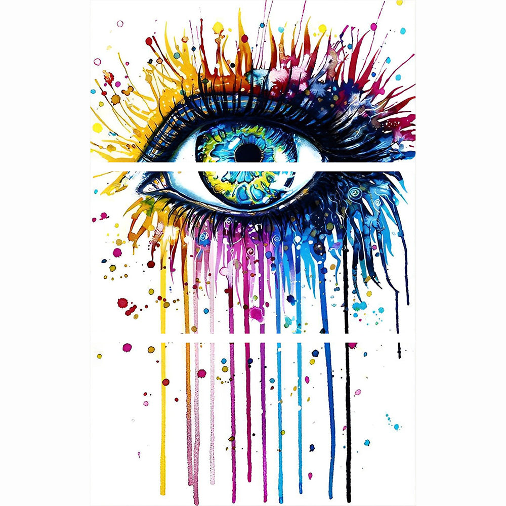 Abstraktes Auge Diamond Painting 3 teilig
