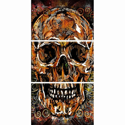 Abstrakter Totenkopf Diamond Painting 3 teilig