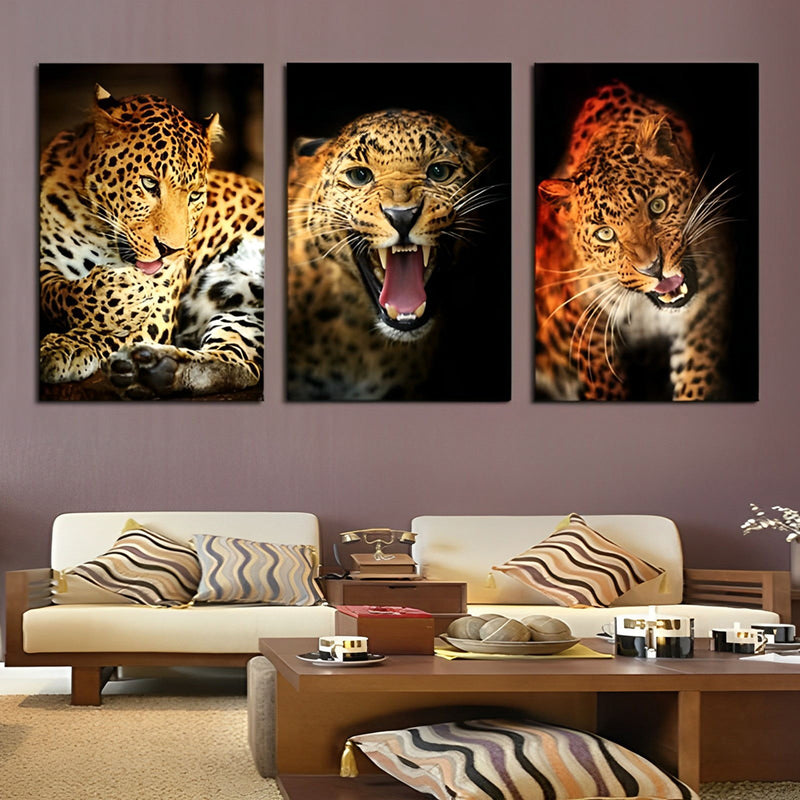 Leopard Diamond Painting 3 teilig