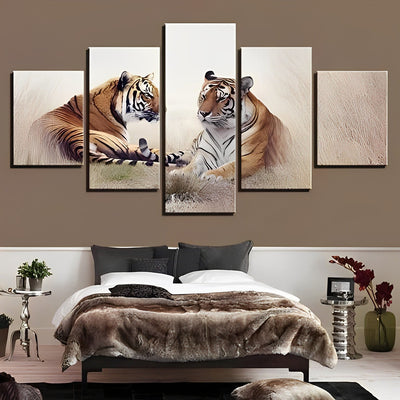 Zwei Tiger Diamond Painting 5 teilig