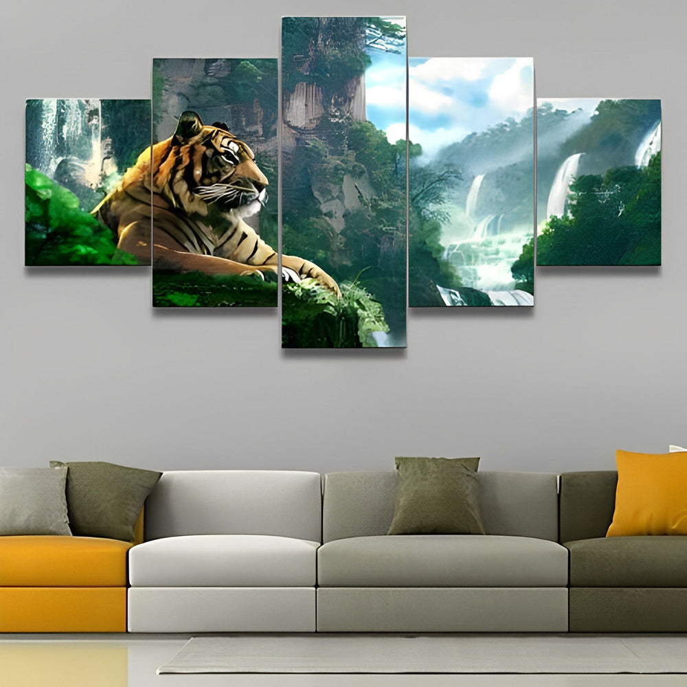 Tiger in den Bergen Diamond Painting