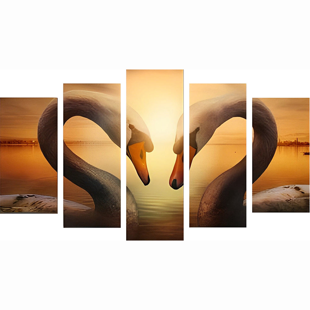 5 teilig Schwäne Diamond Painting