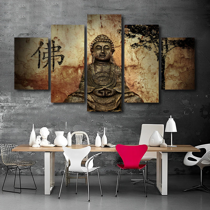 Buddhafigur Diamond Painting 5 teilig