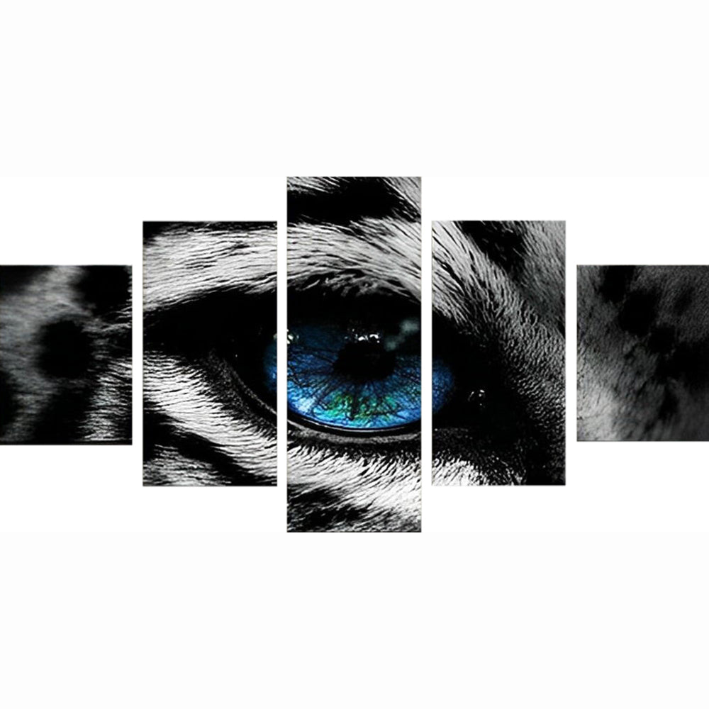 Blaues Auge vom Wolf Diamond Painting 5 teilig
