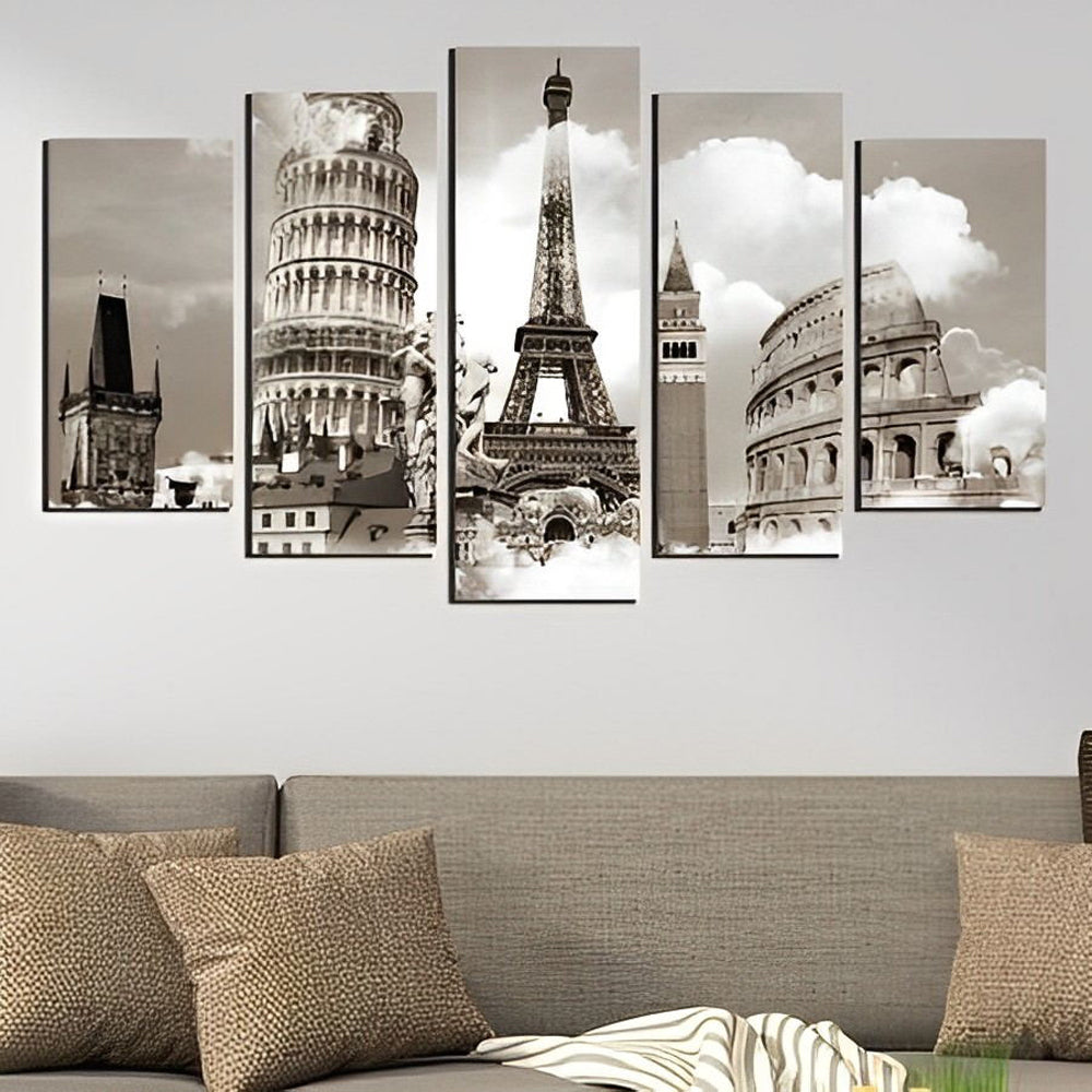 Weltweit bekannte Gebäude Diamond Painting 5 teilig