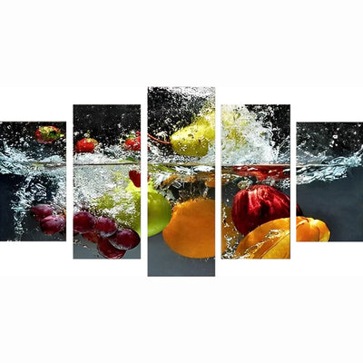 Obst im Wasser Diamond Painting 5 teilig