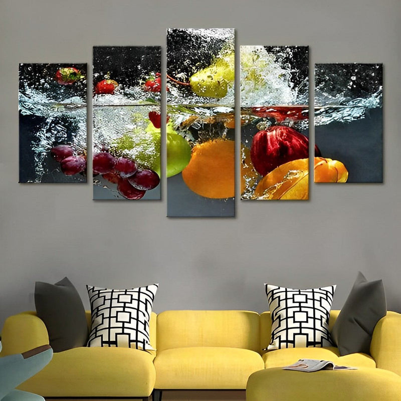 Obst im Wasser Diamond Painting 5 teilig