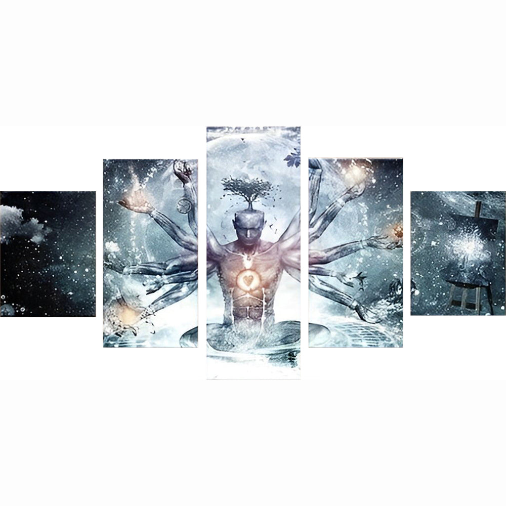 Abstrakter Mann Diamond Painting 5 teilig