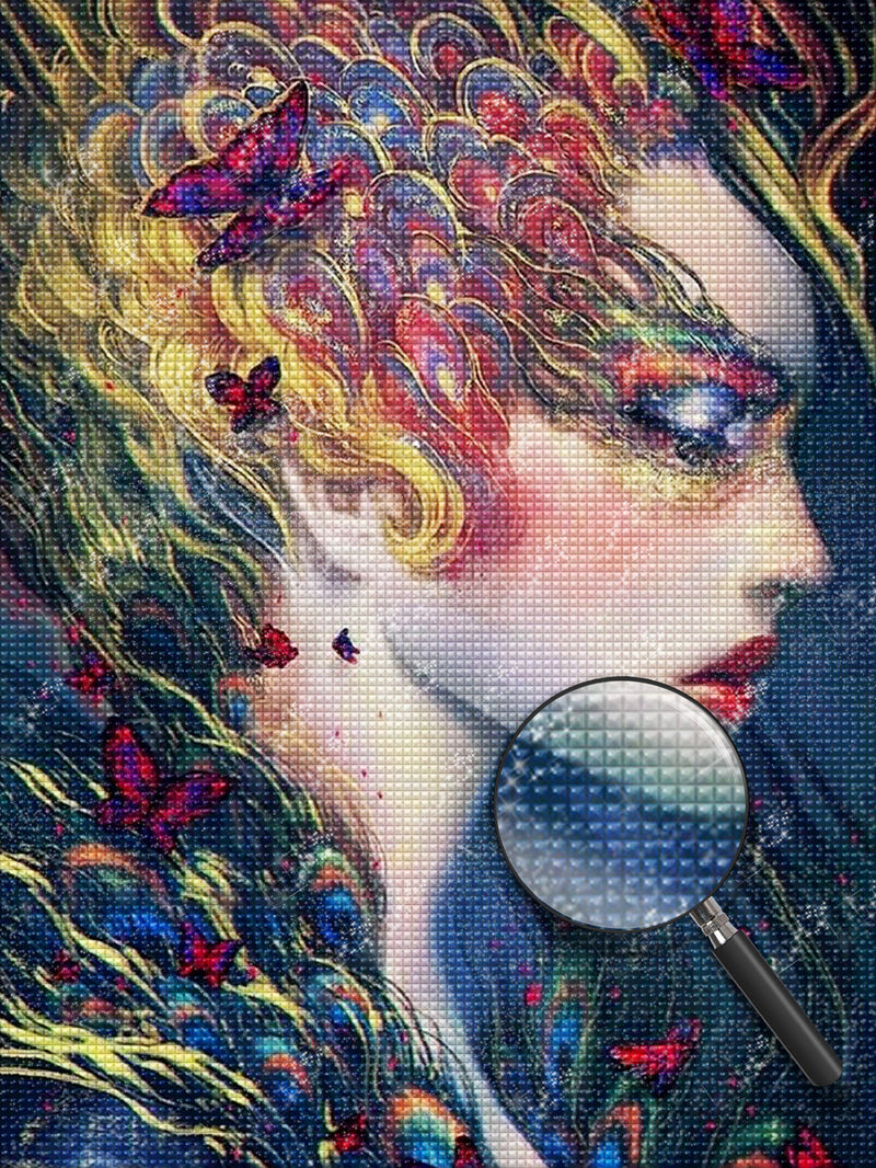 Schöne Frau Diamond Painting