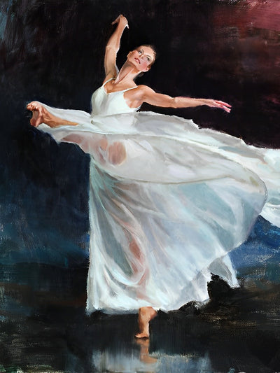 Balletttänzerin im langen Kleid Diamond Painting