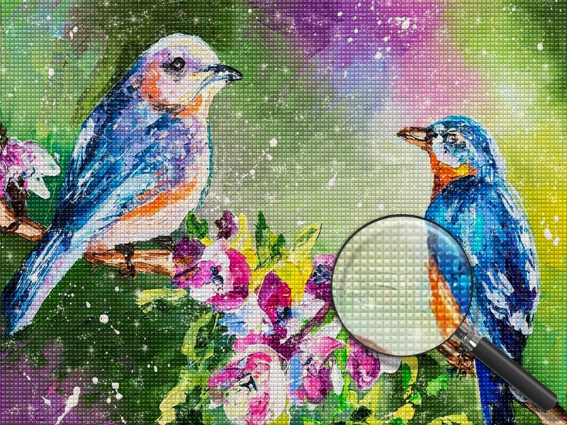 Vögel im Frühling Diamond Painting