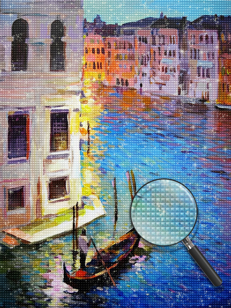 Kleine Boote in Venedig Diamond Painting