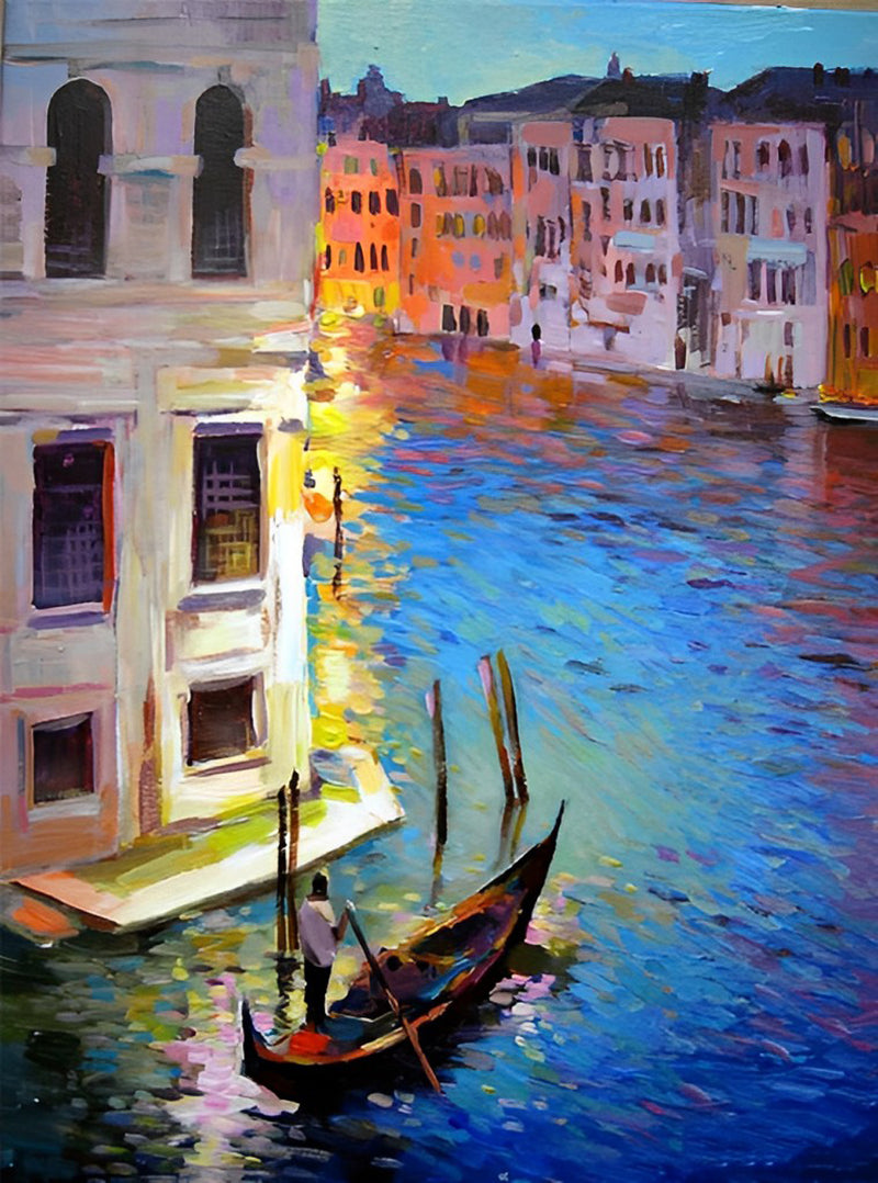 Kleine Boote in Venedig Diamond Painting