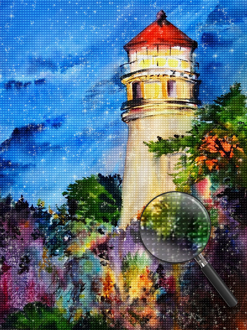 Leuchtturm am Klippenrand Diamond Painting