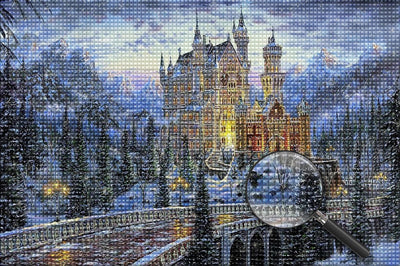 Neuschwanstein im Winter Diamond Painting